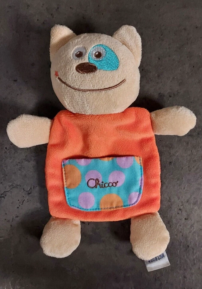 Chicco  Bär mit Knister - Schmusi - Kuscheltuch   gebraucht - wie neu - Bild 1 von 3