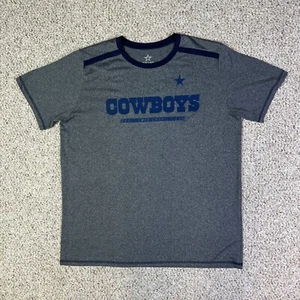 Dallas Cowboys Shirt Uomo XL Grigio Blu Manica Corta Star NFL Football NFC Tee - Foto 1 di 9