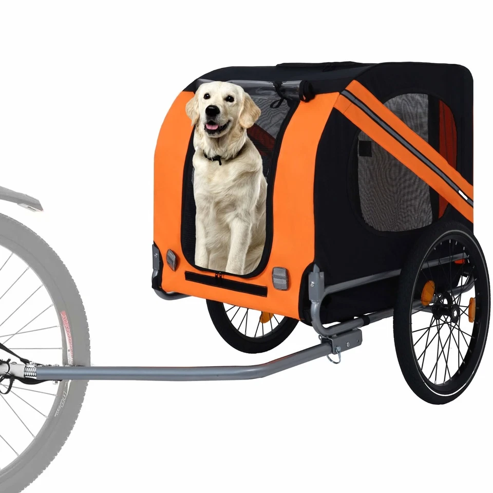 Remolque plegable grande para bicicletas para perros - 120 lb porta mascotas con ruedas todo terreno Foto 1 de 1