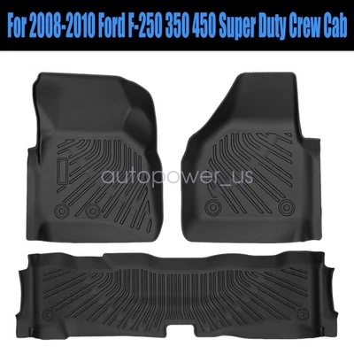 Tapetes forro para Ford F250 F350 F450 Super Duty 2008 2009 2010 doble cabina TPE Foto 1 de 4