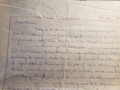 APO 713 LAE NEW GUINEA 1944 WWII Army Cover 842 ENGR APO 565 w/ JAPANESE letter - Image 1 of 4