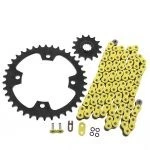 Cadena y piñones para Kawasaki KFX450 KFX450R 2008-2014 junta tórica amarilla 14/38 94L Foto 1 de 2