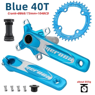 Juego de bielas para bicicleta de montaña 104BCD 32/34/36/38T con soporte inferior plato individual Foto 1 de 4