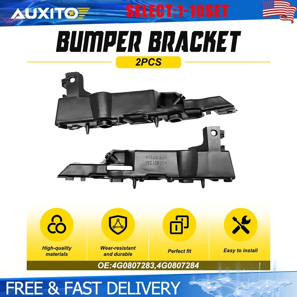 Soportes de retención de parachoques delantero aptos para Audi A6 2012-2018 izquierda derecha 2-20X Foto 1 de 4