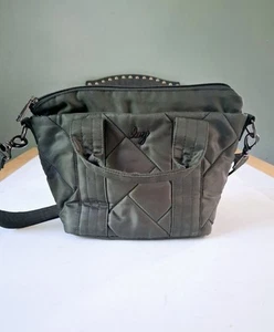 Lug Crossbody Quilted Bag Army Green Adjustable Purse Floral Interior - Picture 1 of 15
