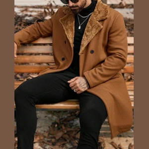 Mens Winter Jacket Double Breasted Closure 96% Polyester 4% Spandex Autumn - Picture 1 of 27