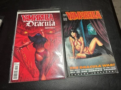 VAMPIRELLA LA GUERRA DE DRACULA #1 CUBIERTA JUSKO, ADAM HUGHES SEGUNDA IMPRESIÓN Y 3 DINAMITA 4 Foto 1 de 4