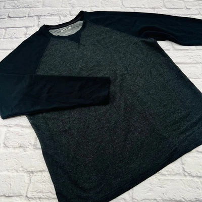 Camiseta Orvis Para Hombre XL Manga Larga Gris Negro Raglán Colección Clásica Foto 1 de 4