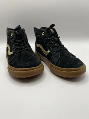 Nuevo Nuevo sin caja Niños Pequeños Vans Sk8-Hi Cremallera MTE-1 Negro/Dorado Tenis Zapatos Talla 10 Foto 1 de 4