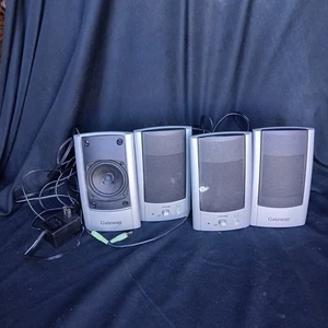 Pair of Gateway Speakers With OEM Power Adapter G-Max 2000 Edison 2.0 Parts  - Picture 1 of 6