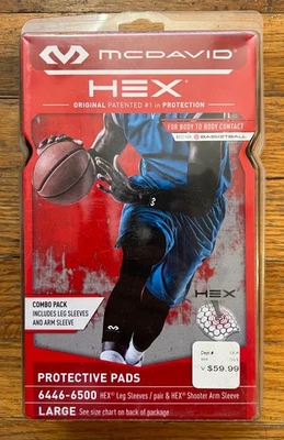 Paquete combinado de manga de brazo y pierna McDavid Hex Shooter colores negro # 6446-6500 GRANDE Foto 1 de 2