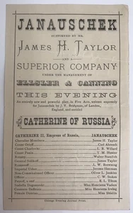 Janauschek Catherine of Russia Play Advertisement Chicago Evening Journal 1880s - Picture 1 of 4