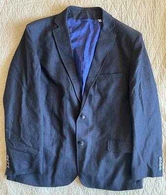 Ben Sherman Tailoring 2-Button Felted Cotton Blazer in Almost Navy 46 R $295 - Image 1 of 4
