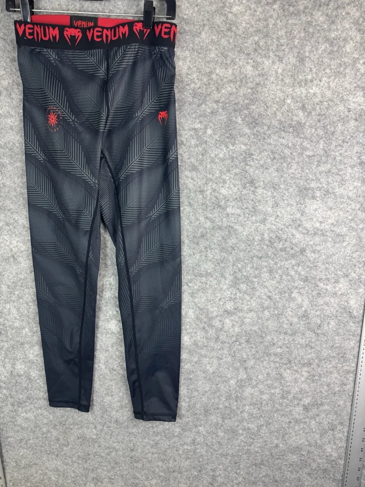 Pantalones Venum MMA Para Hombre Medianos Negros Compresión Boxeo Lucha Equipo Spats UFC Train Foto 1 de 4