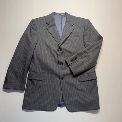 Hickey Freeman Men’s Grey Striped Blazer - Изображение 1 из 4