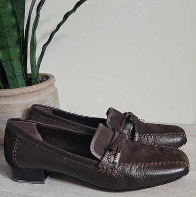 Zapatos Mocasines Brighton Cuero Gamuza Talla 9 Kent Marrón Foto 1 de 4