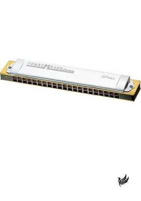 Tombo TOMBO chromatic harmonica in D key with special Tombo band 21 holes 1521 - Image 1 of 3