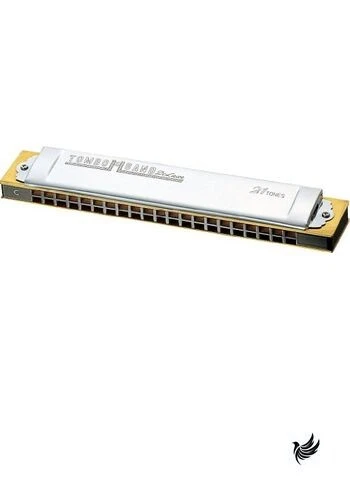 Tombo TOMBO chromatic harmonica in D key with special Tombo band 21 holes 1521 - Image 1 of 3