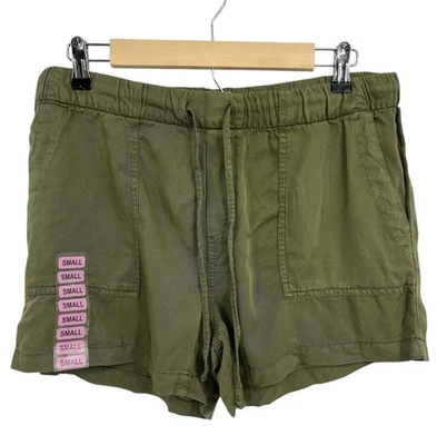 Pantalones Cortos Gap Verde Oliva Lyocel Carga Bolsillo Pull On Pequeños Nuevos con Etiquetas Foto 1 de 4
