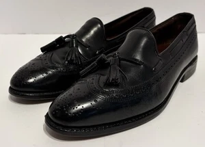 ALLEN EDMONDS Manchester Blk Leather WingTip Tassel Loafer 8R - Picture 1 of 11