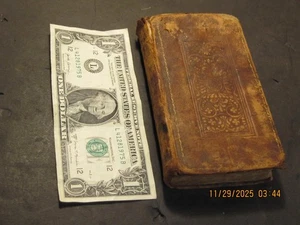 1827 New Testament Bible by Hervey Wilbur Leather Binding Religious Religion  - Imagen 1 de 9