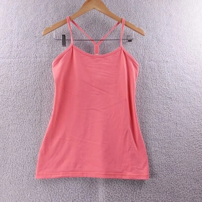 Lululemon Pink Athletic Tank Top Built in Bra Strappy Back Women Size 4 - Image 1 of 4