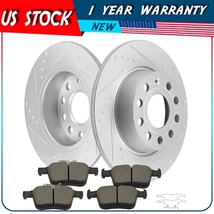 For Audi A3 2015-2017 272mm Disc Rear Brake Ceramic Pads & Brake Rotors - Picture 1 of 10