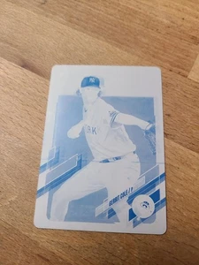 Placa de impresión cian Topps Gerrit Cole #95 2021/1 - Imagen 1 de 2