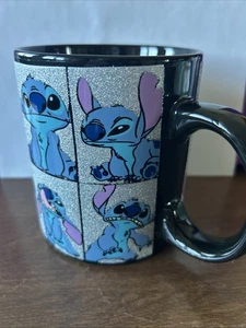 Disney Lilo & Stitch Glitzer Collage Keramik Kaffeebecher 20oz NEU - Bild 1 von 4