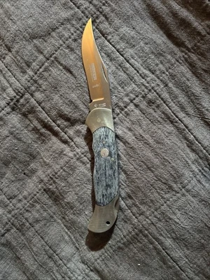 Cuchillo plegable Böker Solingen Alemania Stag Lock con hoja de acero inoxidable 440c Foto 1 de 4