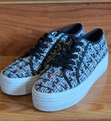 Steve Madden Bobbi 30 Womens Sneakers Shoes 9.5M Multicolor Platform Lace Up - Image 1 of 4