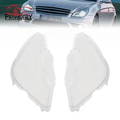 Par de lentes de pantalla de cubierta de faro para Mercedes Benz W219 2006-2011 Foto 1 de 4