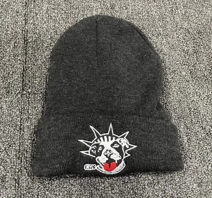 New York City Bulldog grau Strick Beanie Einheitsgröße - Bild 1 von 5