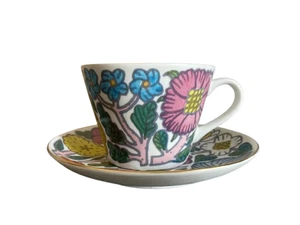 Makoto Kagoshima Floraison Coffee Cup & Saucer Ceramic Japan Pottery - Picture 1 of 10