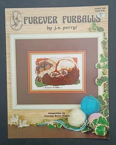 Pegasus Furever Furballs Cat Kittens Siamese Blue Eyes Cross Stitch Pattern - Picture 1 of 2