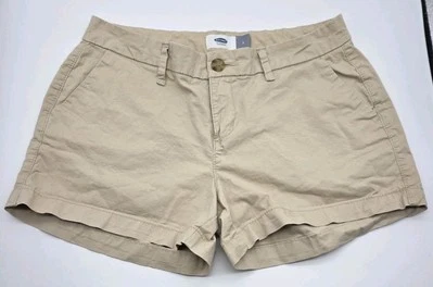 Old Navy 短裤卡其色米色 3.25 英寸内缝女式 2 码口袋成品下摆 — 第 1/4 张图片