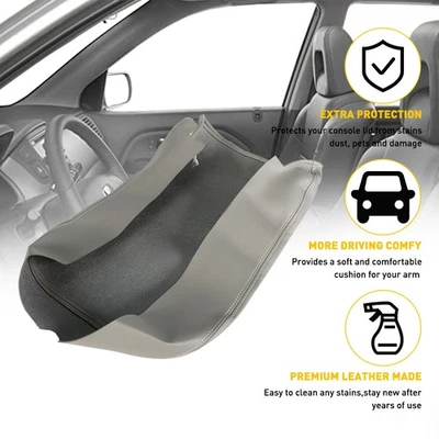 适用于道奇 Ram 2002 - 2008 超细纤维中心皮革控制台盖扶手盖 EAH — 第 1/4 张图片