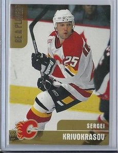1999-00 BE A PLAYER MEMORABILIA SERGEI KRIVOKRASOV GOLD ITG SP /100 #372 FLAMES - Picture 1 of 1