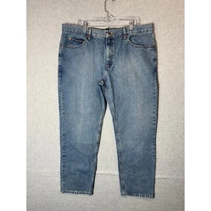 Lee Jeans Men's 40 X 30 Blue Denim 100% Cotton Regular Fit Straight Leg Zip Fly - Picture 1 of 10