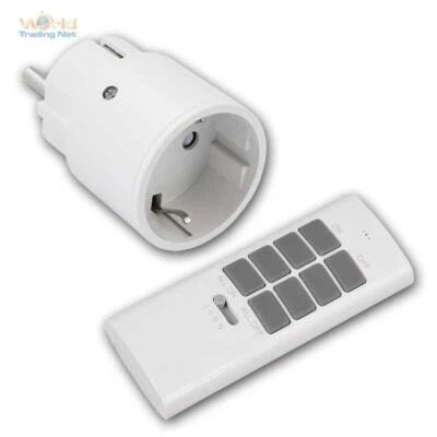 Funksteckdosen SLIM versch Sets mit Fernbedienung, schlanke Funk Steckdosen 230V - Bild 1 von 4