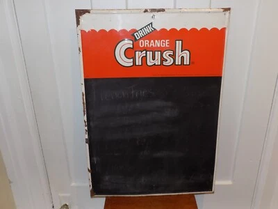 Letrero de pizarra vintage 1972 Drink Orange Crush en relieve Foto 1 de 4