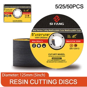 5/25/50pcs 5inch Cut Off Wheel Thin Angle Grinder Metal Cutting Disc Steel Flap - Picture 1 of 6
