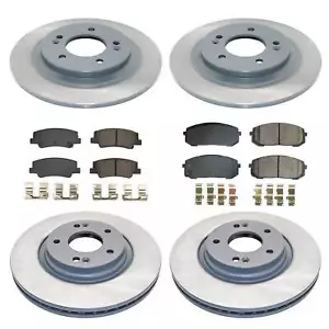 Coated Disc Brake Rotors Ceramic Pads Set For 20-23 Hyundai Sonata SE SEL Kia K5 - Picture 1 of 7