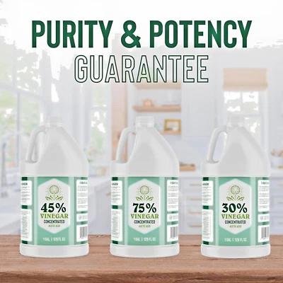 CRAFTWOOD COATING'S 75% Vinegar - 4 Gallons - Industrial Strength Acetic Acid - Vinegar Bulk