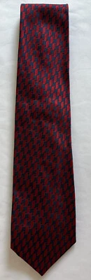 Corbata de seda Tiffany and Co roja y azul hecha en Italia excelente estado Foto 1 de 4