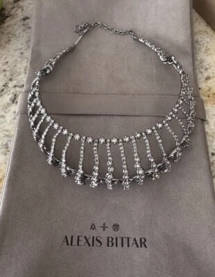 100% Authentic Alexis Bittar Punk Royale Orbiting Crystal Choker Necklace $595 - Image 1 of 4