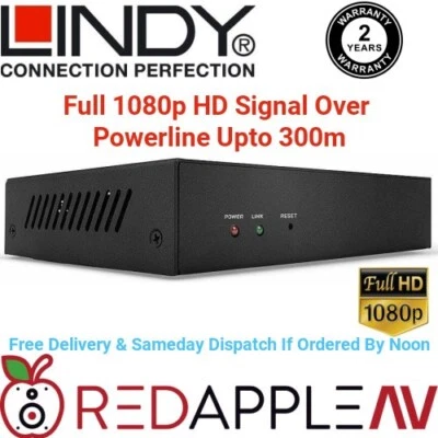 Lindy HDMI Over Powerline Extender, Receiver Only Full 1080p HD 300m FREE P&P - Image 1 of 4