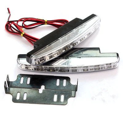Luces antiniebla LED blancas para automóvil DRL conducción diurna luces de parachoques para Toyota 2 piezas Foto 1 de 4