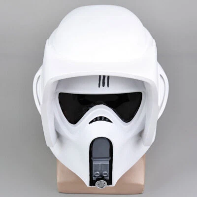 Star Wars Scout Trooper PVC White Helmet Cosplay Full Mask Halloween Party Props - Image 1 of 4