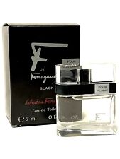 F BLACK by  S-FERRAGAMO Men Cologne 5ml-0.17oz EDT Splash Travel MINI SAMPLE(D05